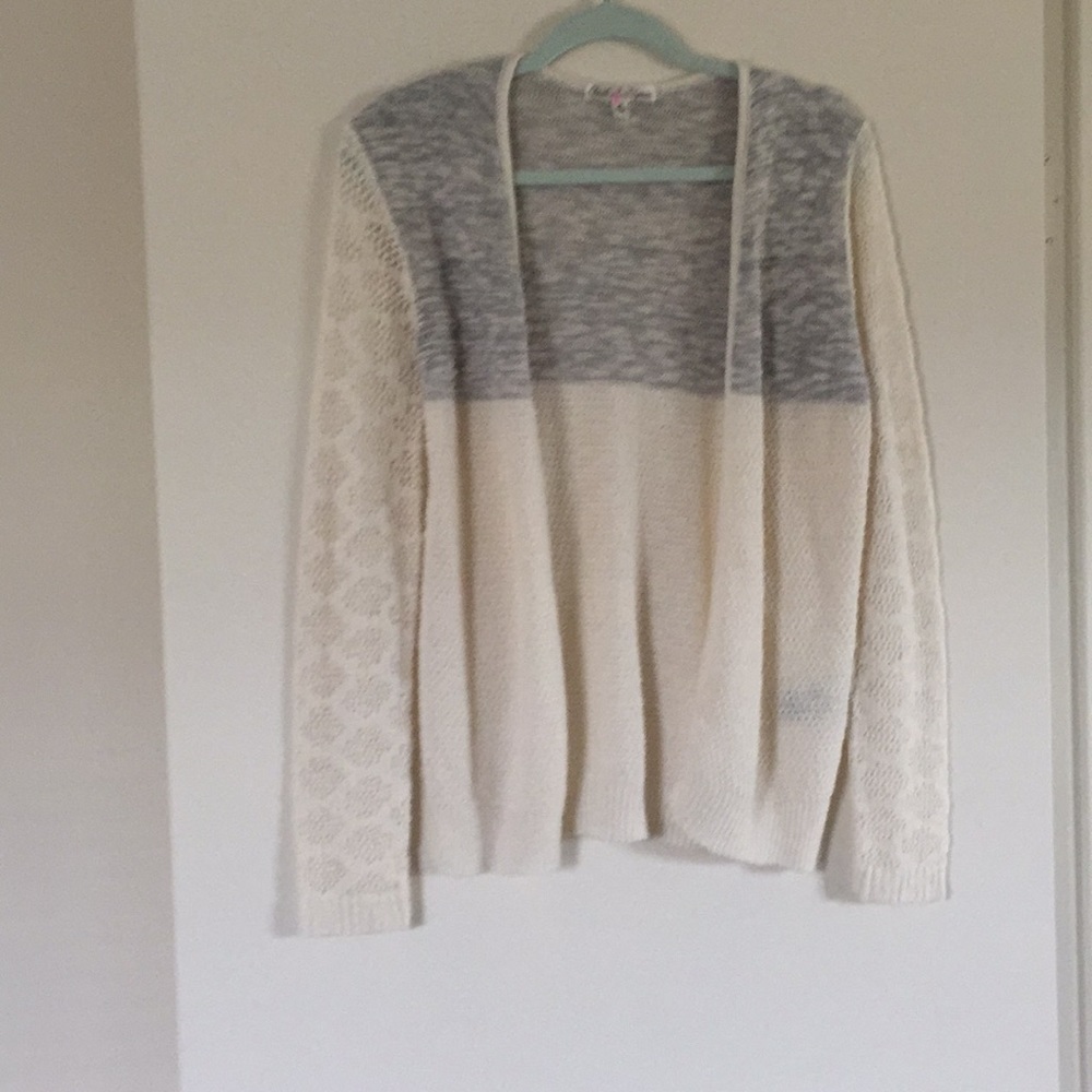 Grey and Cream Cardigan